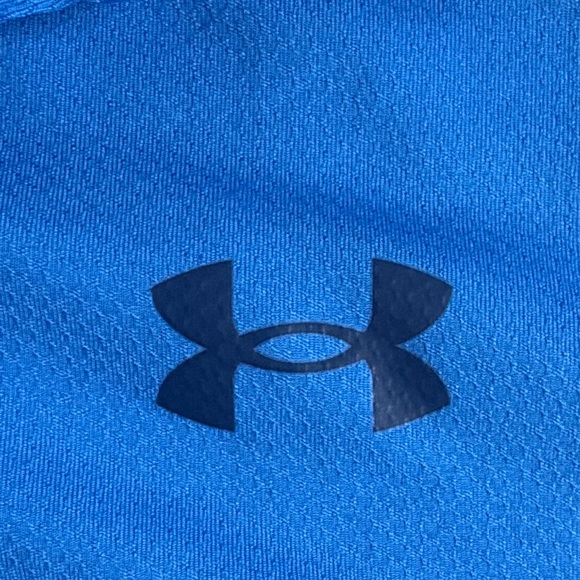 Under Armour Men's Color Block Blue Golf Polo Shirt - Picture 3 of 5